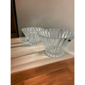 Rosenthal Classic Germany Crystal Blossom set of 2 Bowls 7 1/2 and 10 inches